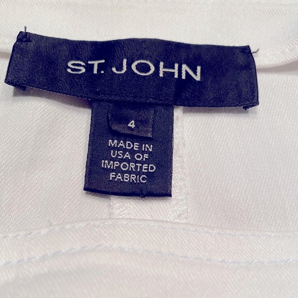 St. John White resort cropped pants size 4 - Picture 5 of 14